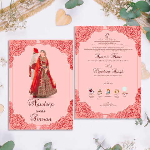 Eternal Grace Sikh Wedding Plantable Seed Paper Invitation