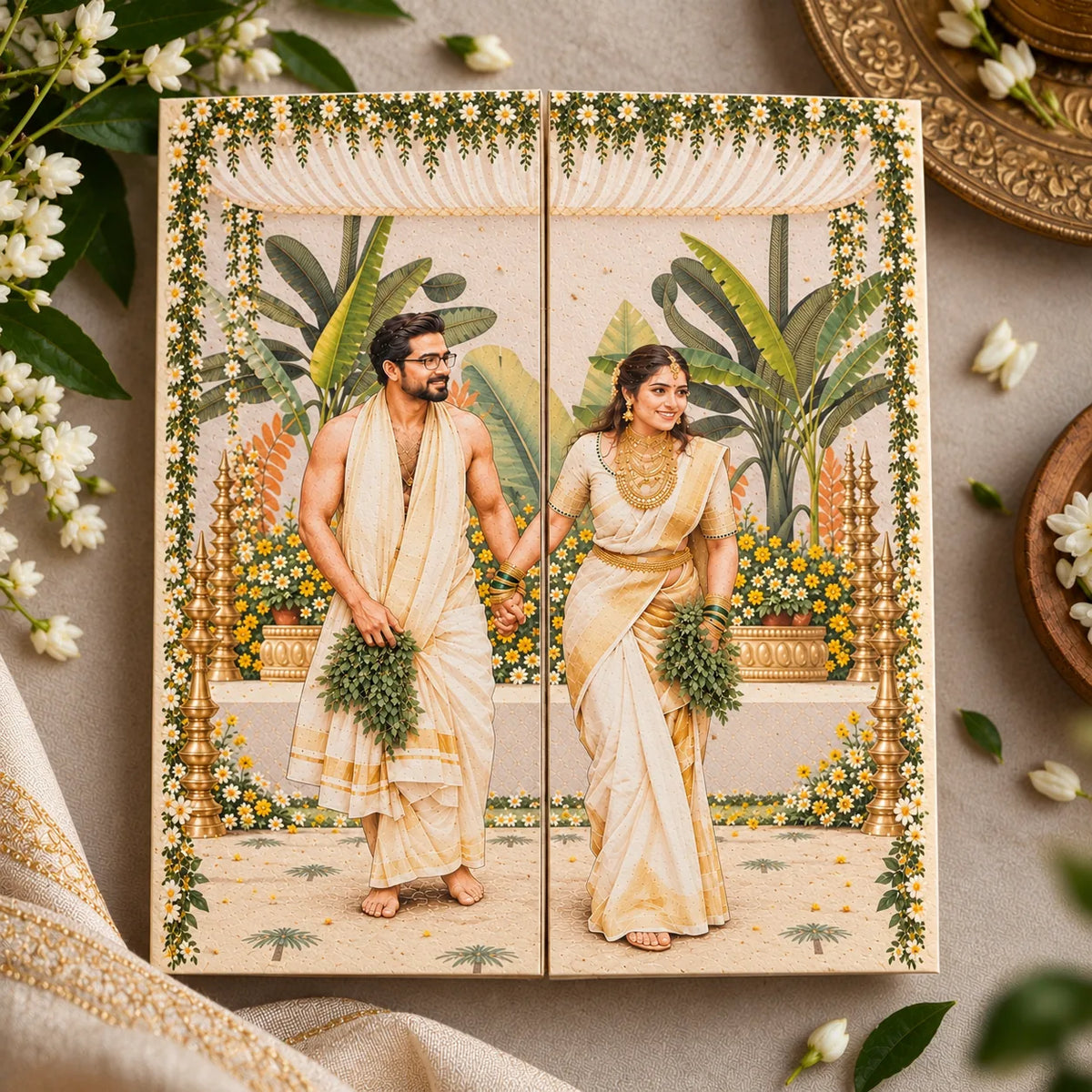 Wildlense Plantable South Indian Beautiful Beginning Wedding Card
