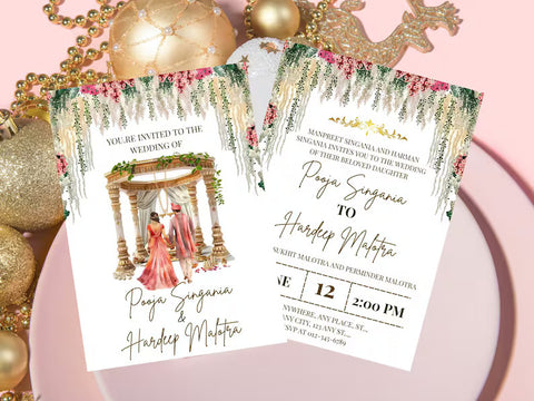 Plantable Hindu Wedding Invitation Card
