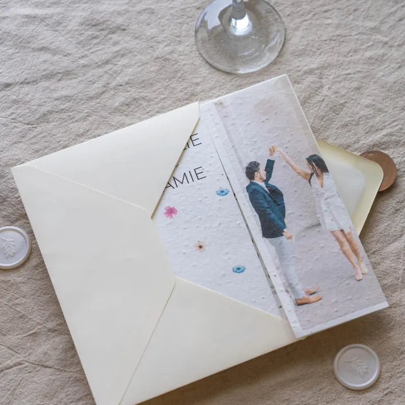 Plantable Modern Charming Wedding Invitation Card