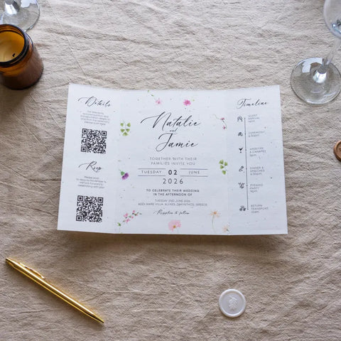 Plantable Modern Charming Wedding Invitation Card