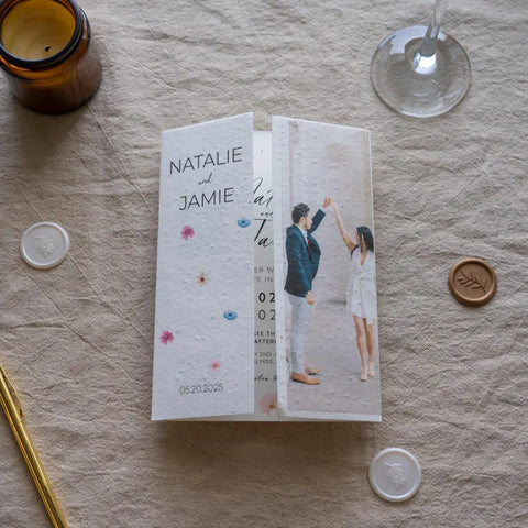 Plantable Modern Charming Wedding Invitation Card