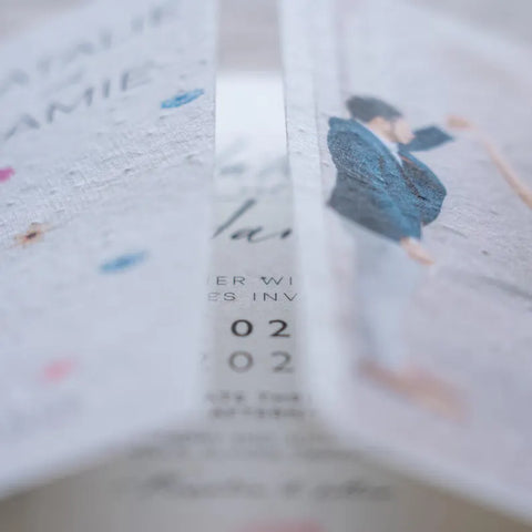 Plantable Modern Charming Wedding Invitation Card