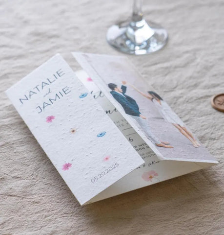 Plantable Modern Charming Wedding Invitation Card