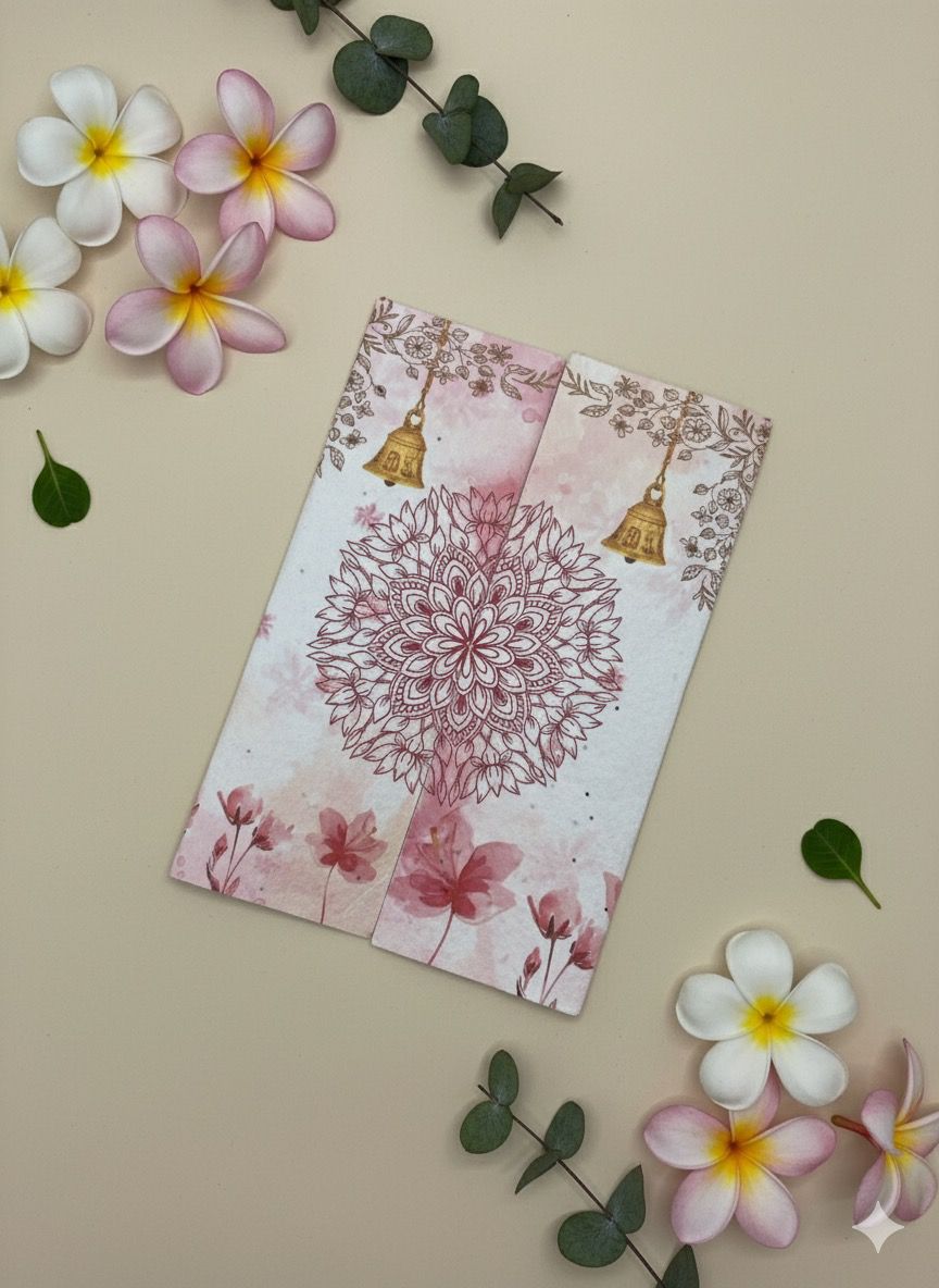 Plantable Classic Mandala Design Door Fold Wedding Invitation Card