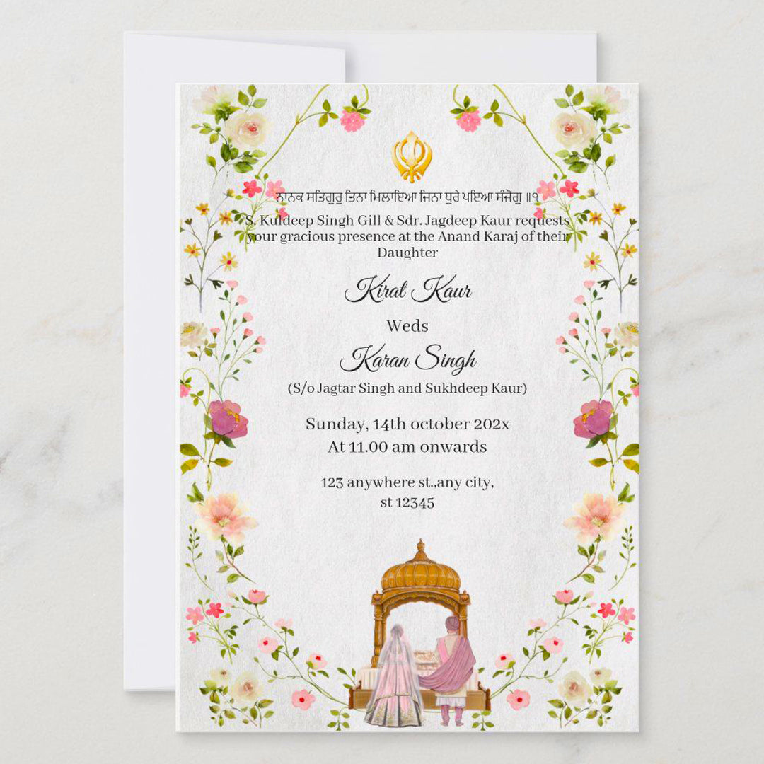 Plantable Punjabi Wedding Cards-Blessings That Grow