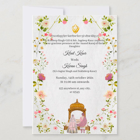 Plantable Punjabi Wedding Cards-Blessings That Grow
