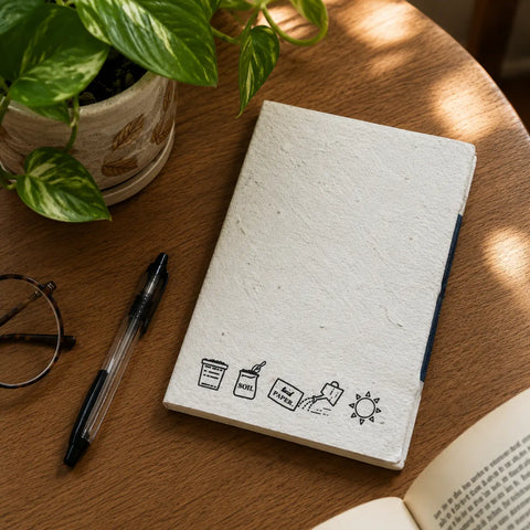 Eco-Friendly Plantable Seed Paper Notebook – Handmade Sustainable Journal