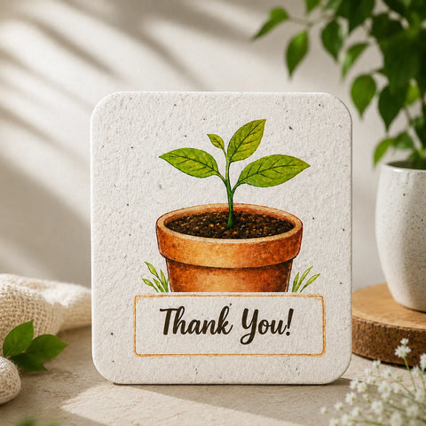Plantable Thank You Card Eco-Friendly Seed Paper Card