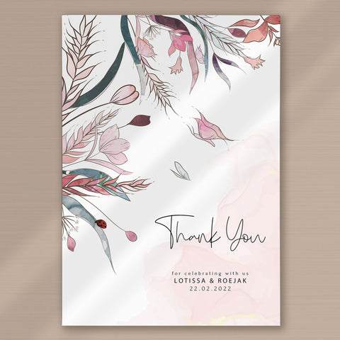 Plantable Sophisticated Wedding Thank You Cards - Set of 100