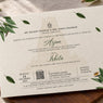 Wildlense South Indian Temple Wedding Invitation Card – Botanical Elegance
