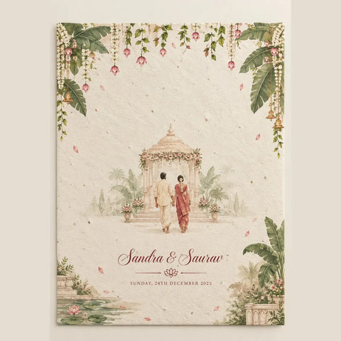 Wildlense  A5 Plantable Seed Paper Wedding Invitation Envelope